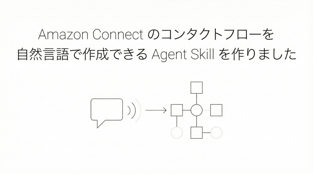 Amazon Connect のコンタクトフローを自然言語で作成できるAgent Skillを作りました